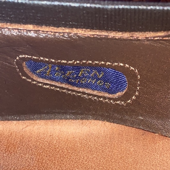 Vintage ALLEN EDMONDS MALIBU 2 TNE ALLIGATOR/ PATENT LOAFER-Mens Size 8.5 - Picture 15 of 16